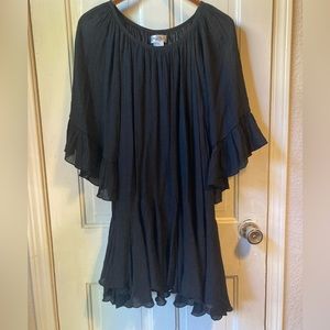XL black crepe dress